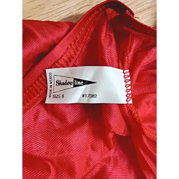 Shadowline Women's Plus Size Nylon Full Brief Panty with Lace 3-Pack, Red SIZE 8 - Picture 3 of 4